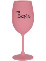 PANÍ BOŽSKÁ - růžová sklenice na víno 350 ml