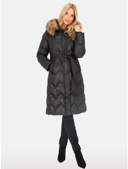 PERSO Coat BLH241011FXR Černá barva