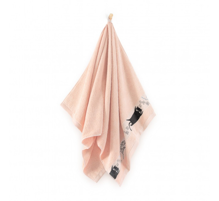 Zwoltex Kids Towel Cats Powder Pink