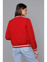 Tmavě červená dámská bunda typu bomber model 18172039 - J.STYLE