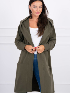 Pelerína s kapucí oversize khaki