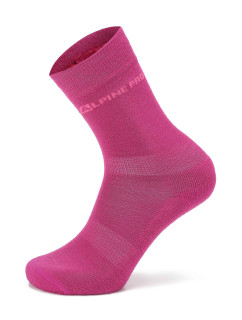 Unisex ponožky z merino vlny ALPINE PRO KLAMO fuchsia red