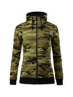 Camo Zipper mikina dámská camouflage green