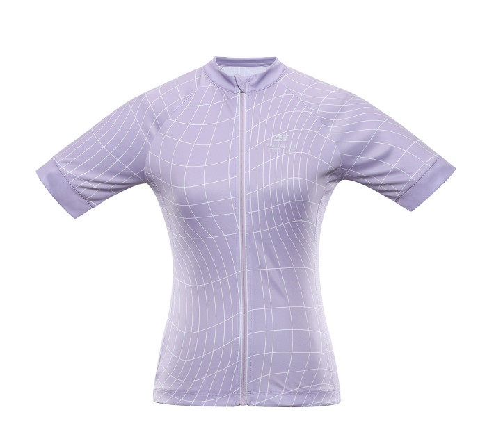 Dámský cyklistický dres s cool-dry ALPINE PRO SAGENA pastel lilac varianta pa