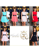 Trendy KouCla Mini Dress with leatherlook