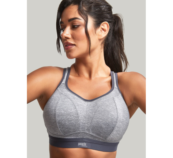 Sportovní podprsenka 7341B  Non Wired Bra charcoal marl šedá - Panache