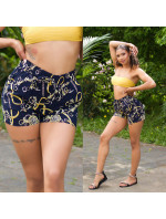 Trendy Highwaist Shorts with chain print