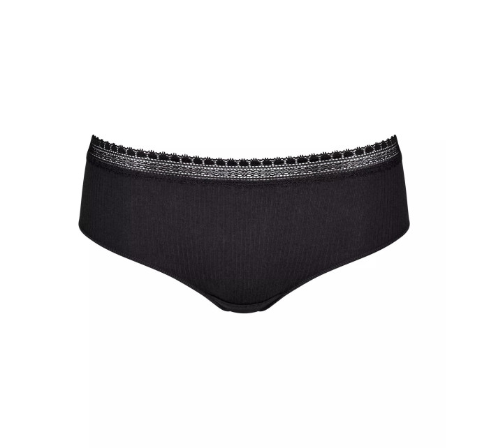 Dámské kalhotky GO Ribbed R Hipster C2P - BLACK - černé 0004 - SLOGGI