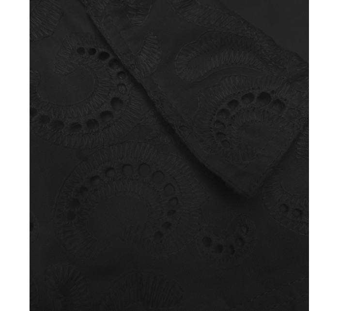 Černý letní komplet - vesta a krátké šortky (72018)