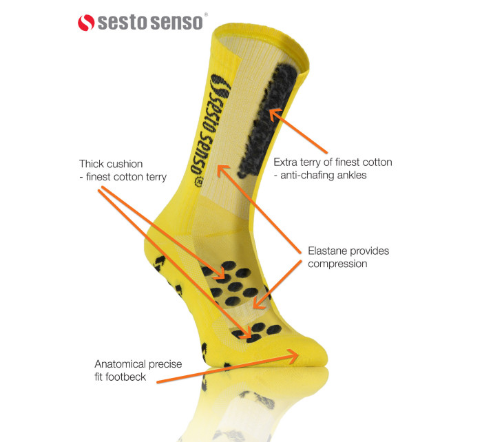 Sesto Senso Sportovní ponožky SKB_02 Yellow