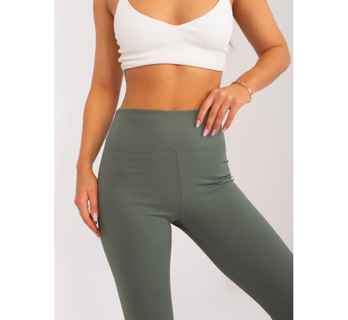 Khaki basic sportovní legíny