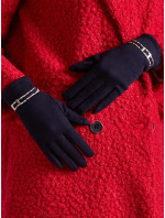 Dámské tmavě modré rukavice s přezkou