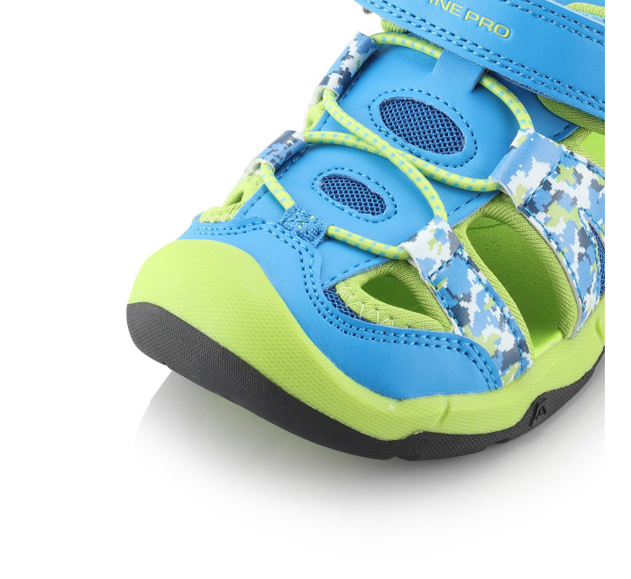 Dětské outdoorové sandály ALPINE PRO GROBO neon atomic blue