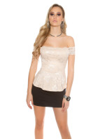 Sexy KouCla lace latina top with peplum