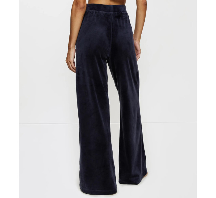 Sensual Velour Wide Leg Trousers - BLUE - TRIUMPH BLUE - TRIUMPH