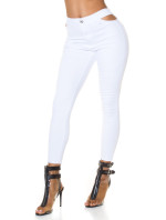 White Highwaist Jeans with model 19623119 - Style fashion