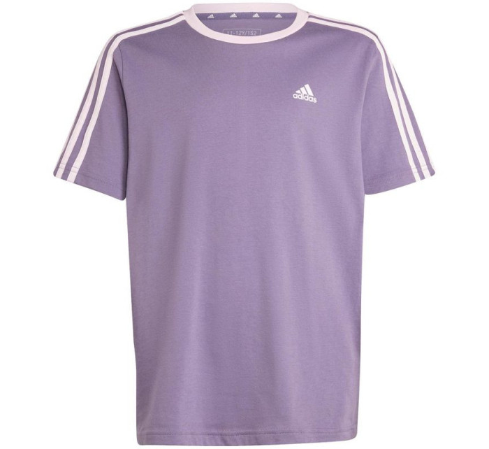 Adidas Essentials 3-Stripes Cotton Loose Fit Boyfriend Tee Jr IL3276 Tričko s pruhy