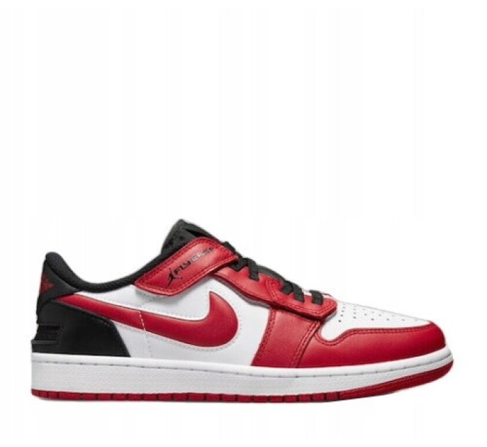 Pánské sportovní boty Air Jordan 1 Low FlyEase M DM1206-163 Červeno-bílá s černou - Nike