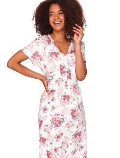 Dámská košilka model 16166384 bílá s květy - DN Nightwear