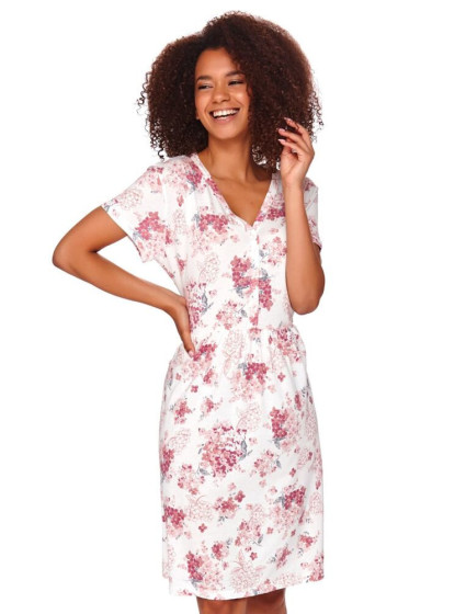 Dámská košilka model 16166384 bílá s květy - DN Nightwear