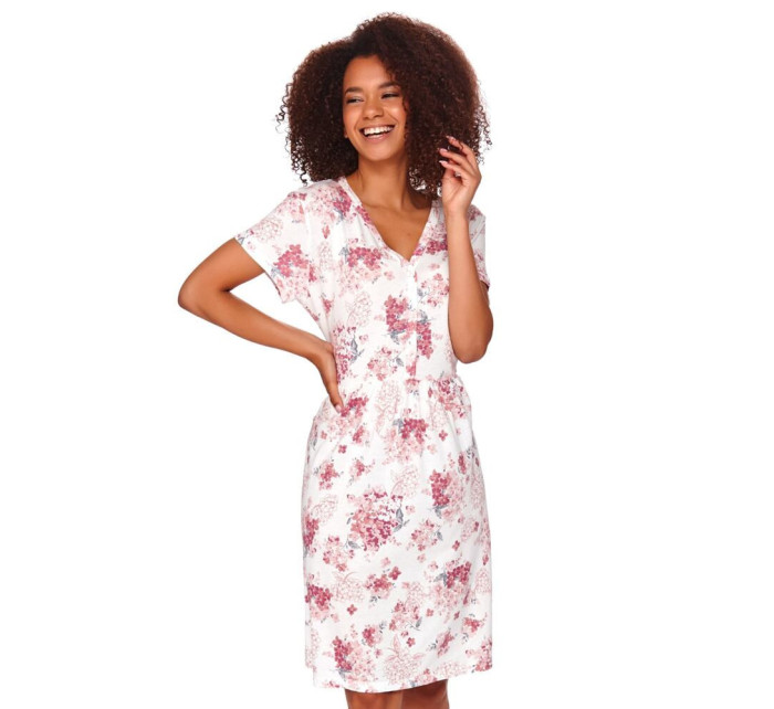 Dámská košilka model 16166384 bílá s květy - DN Nightwear