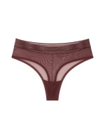 Dámské kalhotky Tempting Sheer Highwaist String 2P - Decadent Chocolate - hnědé 7572 - TRIUMPH