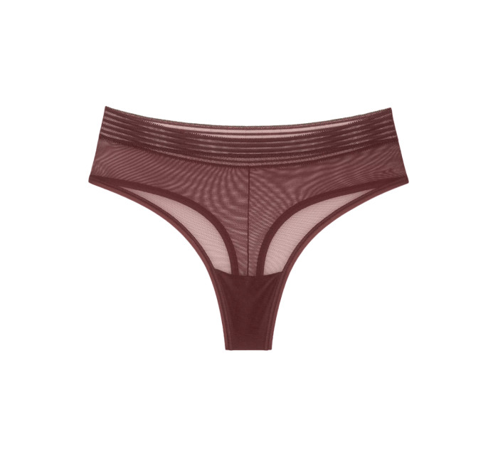 Dámské kalhotky Tempting Sheer Highwaist String 2P - Decadent Chocolate - hnědé 7572 - TRIUMPH