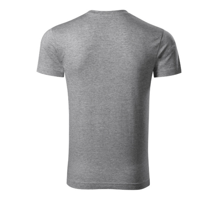 Slim Fit V-neck tričko pánské tmavě šedý melír