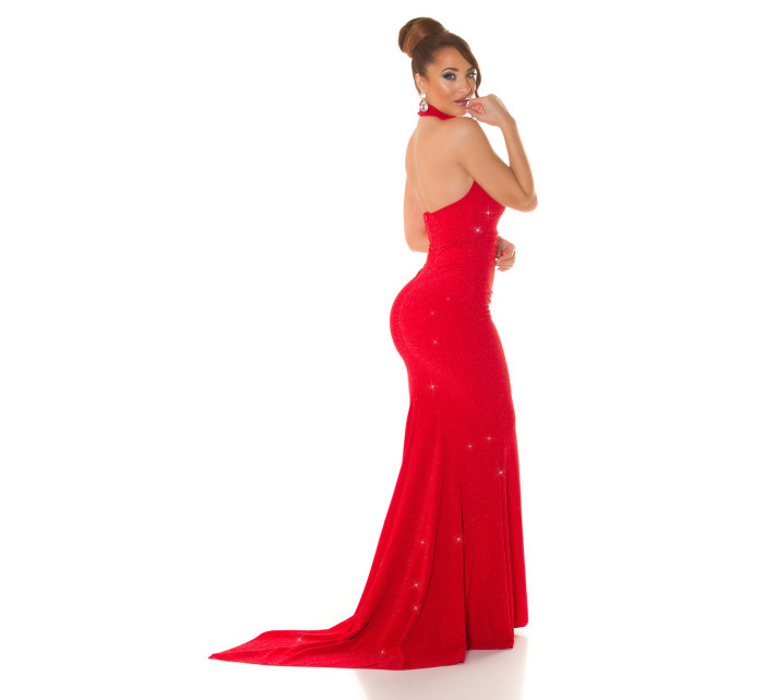 Sexy Red-Carpet KouCla Neck-Gown with glitter