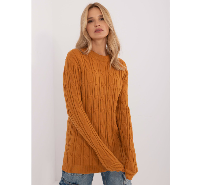 Sweter AT SW model 20463716 ciemny żółty - FPrice