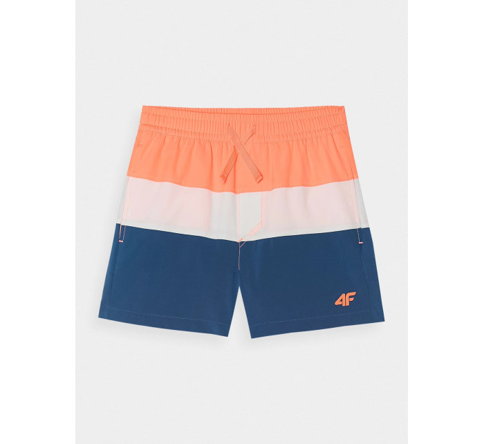 Chlapecké plážové šortky typu boardshorts 4F - oranžové