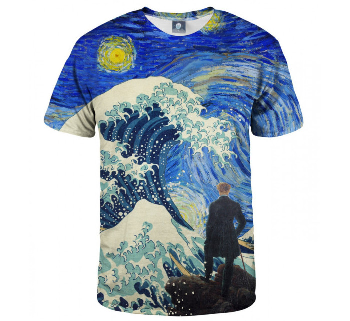 Aloha From Deer Starry Wanderer Of Kanagawa T-Shirt TSH AFD426 Blue