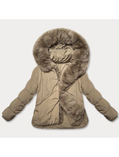 Béžová bunda typu "puffer" pro přechodné období J Style (16M9179-84)