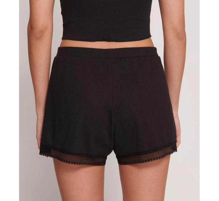 Dámské šortky GO Ribbed Short - BLACK - černé 0004 - SLOGGI