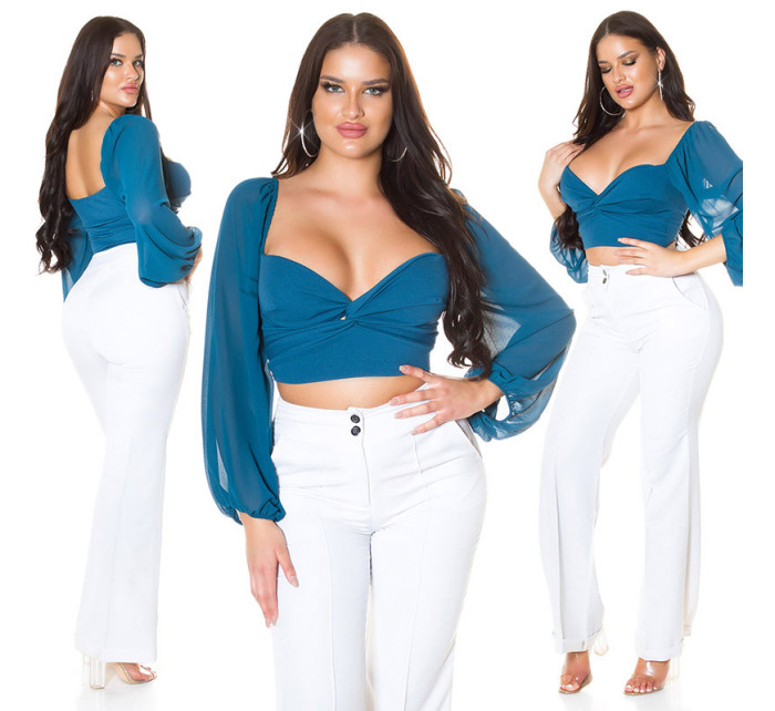 Sexy Koucla Crop Blouse with model 19620951 - Style fashion