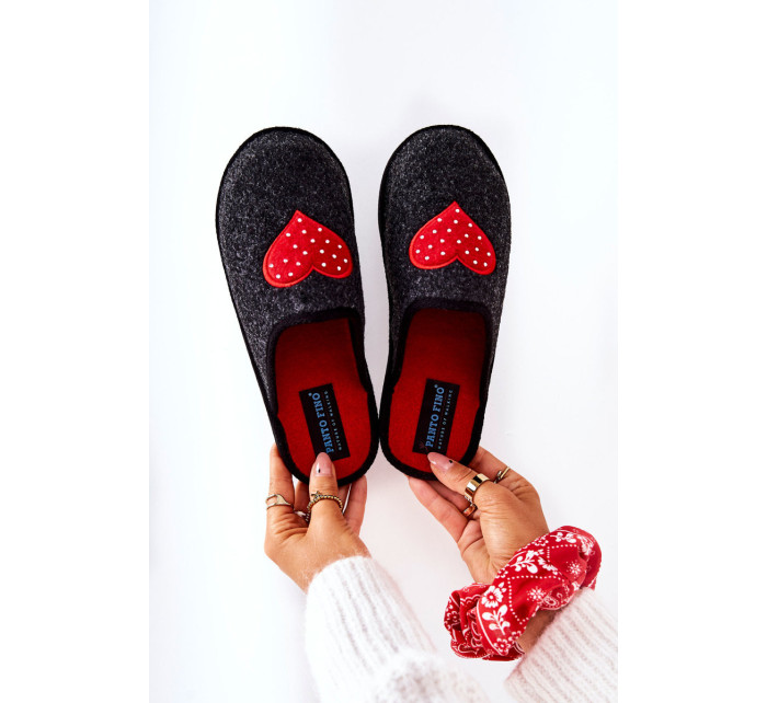 Household slippers Panto Fino II267009 Black-Red