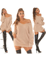 Sexy oversized model 19635648 knit sweater / dress - Style fashion