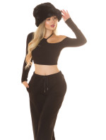 Sexy top Koucla Crop Top s výřezem / mimo ramena