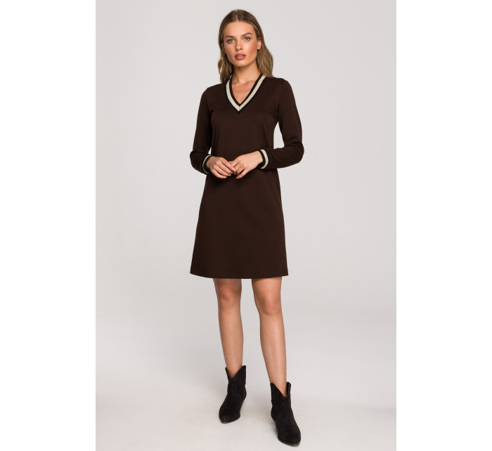 Stylove Šaty S328 Brown