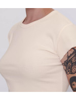 Dámské tričko GO Ribbed T-Shirt - WHITE - ecru 6308 - SLOGGI