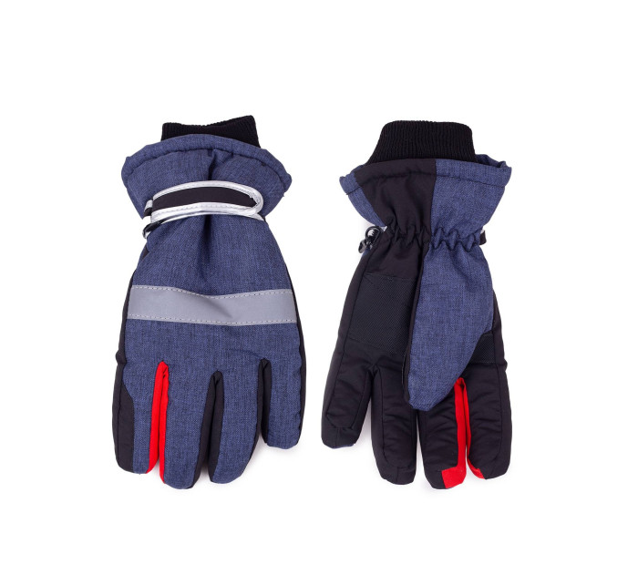 Yoclub Dětské zimní lyžařské rukavice REN-0298C-A150 Navy Blue
