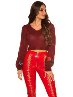 Sexy KouCla Crop knit sweater with model 19587794 - Style fashion