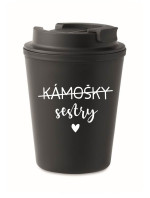 KÁMOŠKY SESTRY - černý termohrnek 300 ml