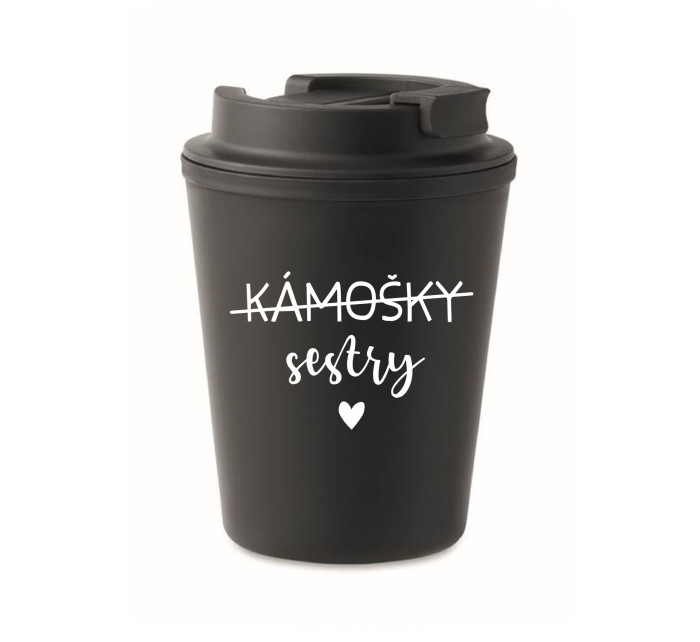 KÁMOŠKY SESTRY - černý termohrnek 300 ml