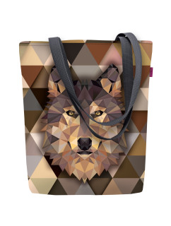 Bertoni Plátěná taška Sunny Wolf Brown