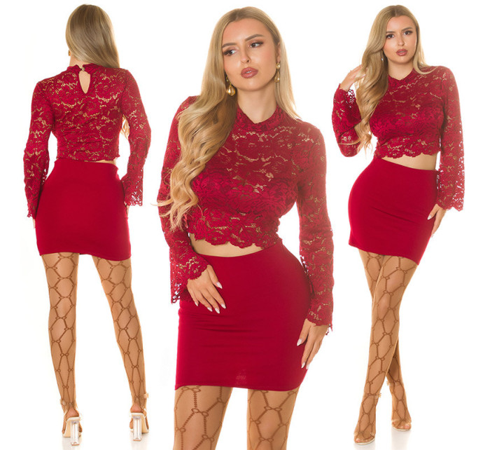 Sexy longsleeve Lace Crop Top with model 20763753 - Style fashion