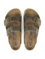 žabky Arizona Soft  Leather  Khaki model 20694226 - Birkenstock