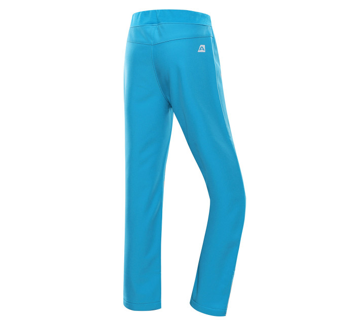 Dětské softshellové kalhoty ALPINE PRO SMOOTO neon atomic blue