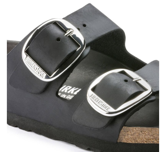 Dámské žabky Birkenstock Arizona Big Buckle Oiled Leather Black narrow (1011075) dámské