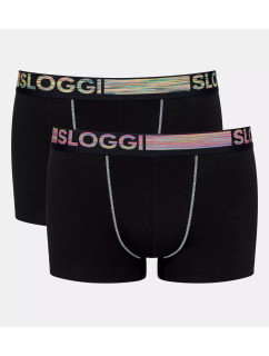 Pánské boxerky GO ABC Natural B Hipster 2P - BLACK - černé 0004 - SLOGGI